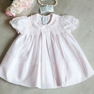 Pink Smocked Kids Dress